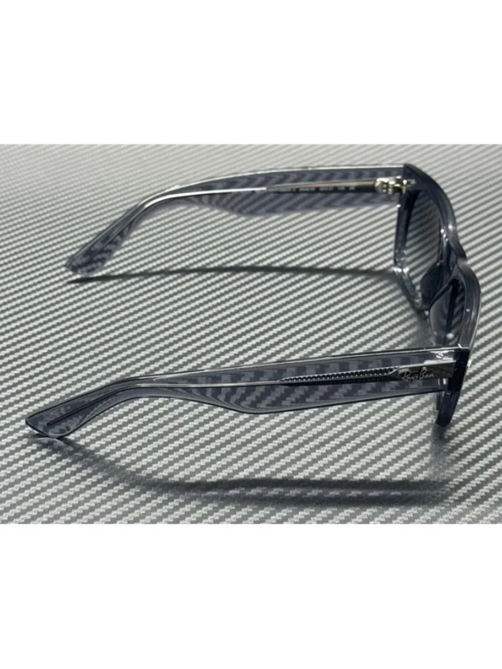 New Ray-Ban Men Transparent Grey Sunglasses 55-21-145